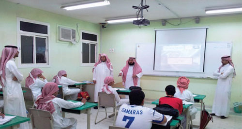 أحد الفصول الدراسية التي طبقت المشروع